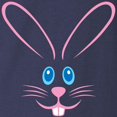thumbnail image 3 of CafePress - Pink Bunny Face Long Sleeve Dark T Shirt - Long Sleeve Dark T-Shirt, 3 of 4