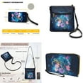 thumbnail image 5 of ZUXONGSY Turtle Flower Galaxy Print Women's PU Leather Hobo Crossbody Bag and Matching Wallet Set, Multi-Pocket Design, Adjustable Strap for Travel & Casual Use, 5 of 5