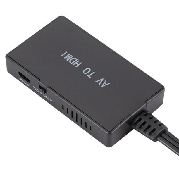 Convertidor RCA a HDMI Adaptador compuesto AV a HDMI compatible con 1080P PAL NTSC para proyector de monitor de TV 2.8 x 1.6 x 0.5 pulgadas Sunnimix convertidor av a hdmi Walmart en linea