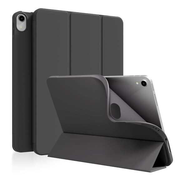 ZKTUYU Case for iPad (A16) 11th Generation 2025/ 10th Generation 2022, iPad 11 inch/ 10.9 inch Case with Soft Silicone Back Cover, Auto Wake/Sleep, Support Touch ID, Black