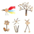 thumbnail image 3 of AMLESO 10 Slots Unfinished Wood Slices Mixed Sizes Circles Log Discs Wood Pieces for, 3 of 8