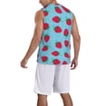 thumbnail image 2 of Sikiie Strawberries Basketball Jersey Reversible Men's Mesh Athletic Sports Shirts Training Practice S-4XLXX-Large, 2 of 6