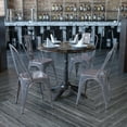 thumbnail image 2 of Flash Furniture Clear Coated Metal Indoor Stackable,PK4 4-XU-DG-TP001-GG, 2 of 8