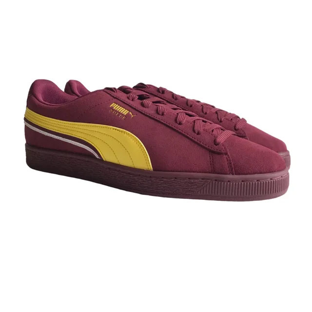 PU & MA Sneakers Shoes Mens 12 Burgundy Suede Triplex B Boy Classic 381175-2 NEW