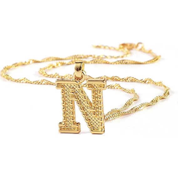 Necklaces for Women, 26 Alphabet Pendant Chain Necklace from A-Z 