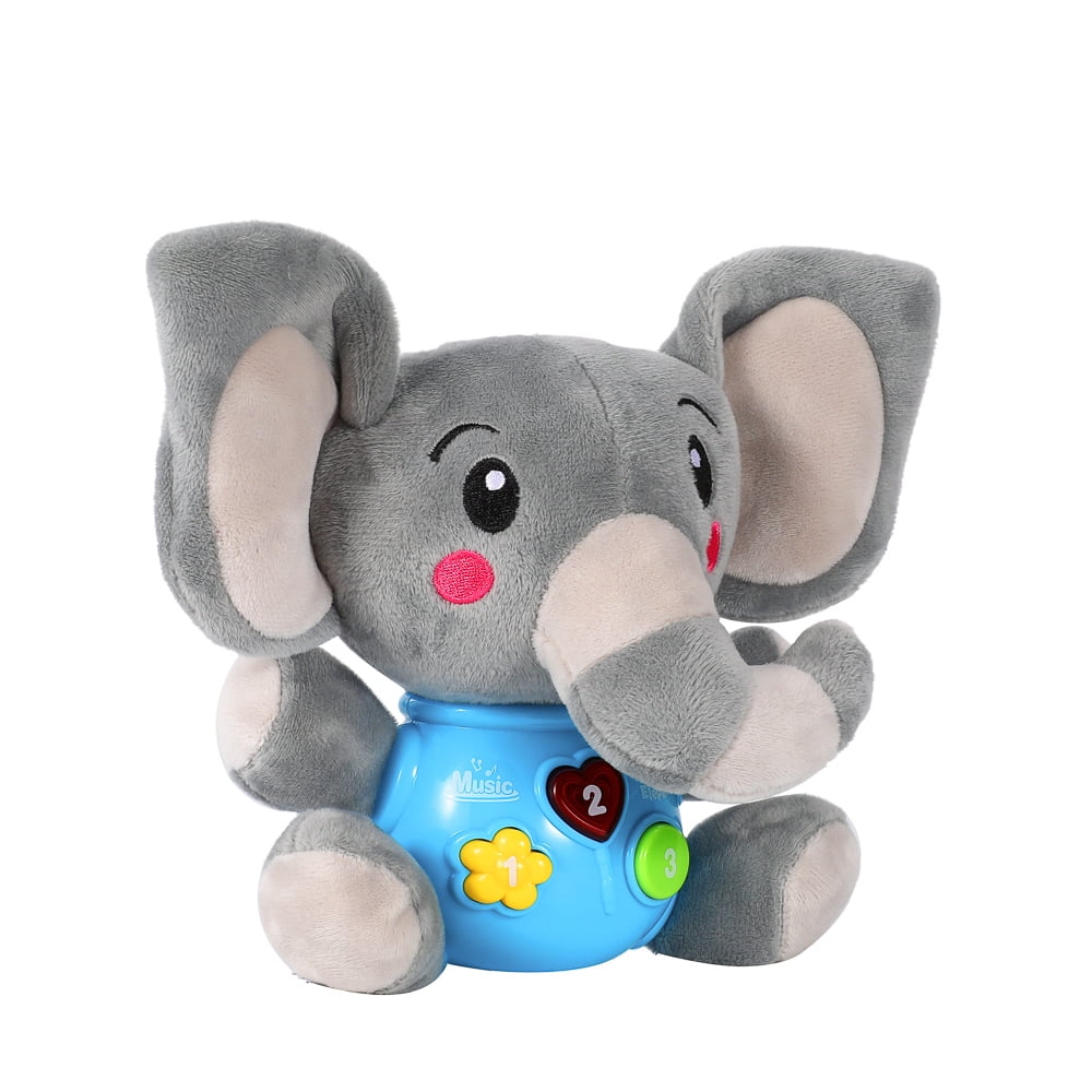 Tukinala Elephant Baby Toy - Baby Music Plush Elephant Toy Infant Sound ...