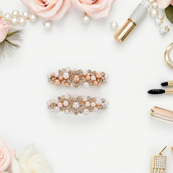 GAXIRE 2pcs French Style Hair Barrettes for Women, Elegant Decorative Hair Clips for Effortless Hairstyles and Daily Use