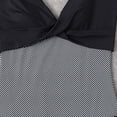 thumbnail image 1 of Traje de baño para mujer Color Block V Neck Bikini Sets para niña (XXL Black and Stripe) FLhrweasw Para estrenar, 1 of 8