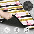 thumbnail image 2 of Daiia Gold Glittering Hearts and Flamingos Printed Car Floor Mats Set of 4, Durable Non Slip Auto Floor Carpet, Car Interior Carpets Proof Foot Pads Anti-Slip Cushion Automoetive Accessories, 2 of 6