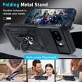thumbnail image 4 of KOMI for Google Pixel 9A 2025 Case with Slide Camera Cover HD Screen Protector [Military Grade Drop Tested] Magnetic Ring Holder Kickstand Protective Phone Case for Pixel 9A 6.3 inch, Black, 4 of 5