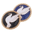 thumbnail image 4 of 2 broches de paloma de la paz, alfileres de solapa, broches clásicos, insignias para ropa, broches, joyería, 4 of 5