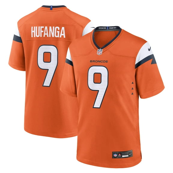 Men's Nike Talanoa Hufanga Orange Denver Broncos Team Game Jersey