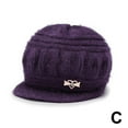 thumbnail image 5 of 1PC Wool Women's Fashion Hat Plush Knitted Wind Ear Guard Color Simple Atmosphere Autumn Winter and Hat Warm, 5 of 7