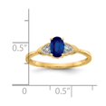 thumbnail image 3 of Real 14kt Yellow Gold Sapphire and Diamond Ring Size: 7; for Adults and Teens; for Women and Men, 3 of 5