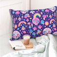 thumbnail image 4 of Cauagu Skull mushroom rainbow Print Pillow Covers with Envelope Closure,1PC Pillow Cases Decorative Pillow Case for Bed & Couch, Pillows Not Included-16"x24", 4 of 6