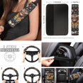 thumbnail image 4 of Jeiento Highland Cow Car Interior Cover Sets, Southwest Aztec Front Rear Seat Cover with Steering Wheel Covers Floor Mats Car Seat Belt Pads Center Console Covers Cup Coaster Keychain, Set of 17, 4 of 6