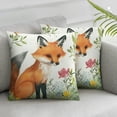 thumbnail image 3 of nygtbtfer Spring Forest Animals Pillowcase Decorative Pillowcases for Sofa Kids  Room Decor Set of 2 White, 3 of 7