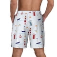 thumbnail image 4 of Fotbe Nautical Lighthouse Sailboat Men’s Swim Trunks Quick Dry Swim Shorts Board Shorts with Mesh Lining-Small, 4 of 9