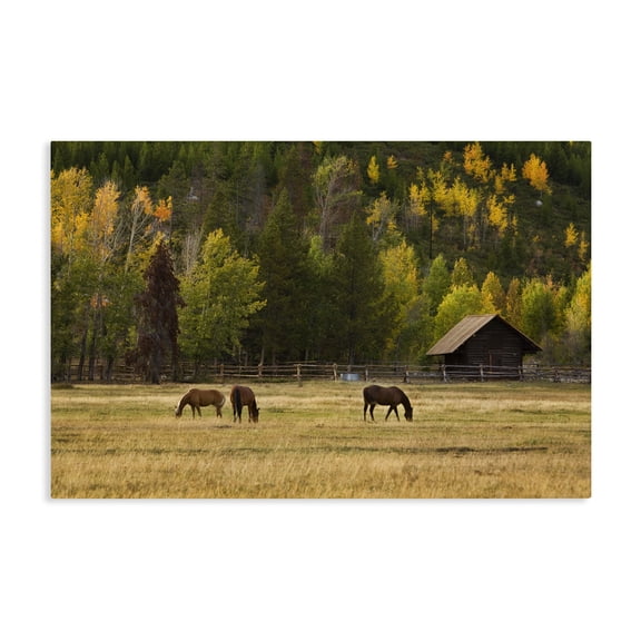 Stupell Industries Horses In Jackson Hole Canvas Wall Art, design by Scott Stulberg
