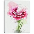 thumbnail image 2 of Pink Hand drawn Watercolor Flower - Floral Canvas Art Print, 2 of 4