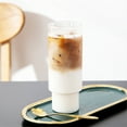 thumbnail image 2 of Wangscanis Coffee Mug, Portable Transparent Ribbed Glass Cup Water Cup Teacup for Home Office, 2 of 7