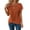 Orange, variant on Kukoosong Women's Crew Neck Short Sleeve Knit Crop Top with Asymmetrical Side Twist in Solid Color for Casual Loose Fit Comfortable Everyday Wear