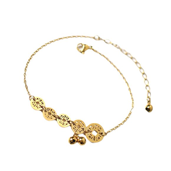 Titanium Steel Anklet, Adjustable 20+5cm Length, Non-Fade Foot Chain for Summer, Fashion Ankle Jewelry for Women & Men