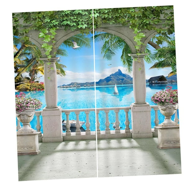 Cortinas de impresión digital 3D cortinas de cortina de ventana de impresión digital 3D