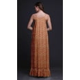 thumbnail image 4 of Bimba Medium Orange Floral Roses & Ranunculus Nightwear For Women Printed Nightgown Spaghetti Strap Maxi Dress Sleepwear Medium, 4 of 5