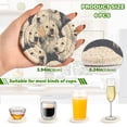 thumbnail image 3 of Haosy Set of 6 Drink Woven Coaster with Holder Heat Resistant Non-Slip Bar Coasters 4 Inches Cartoon Golden Retriever, 3 of 7