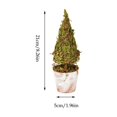 thumbnail image 3 of Fmbmuo Christmas Decor Creative Mini Tree Heart Shaped Desktop Ornament Festive Potted Decor for Desk and Shelf Ornaments,Green, 3 of 5