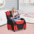 thumbnail image 4 of Gymax Gaming Recliner Sofa PU Leather Armchair for Kids Youth w/ Footrest Red, 4 of 10