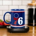 thumbnail image 4 of Uncanny Brands NBA Philadelphia 76ers Logo 12oz Mug Warmer Set, 4 of 5