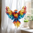 thumbnail image 3 of Acrylic Parrot Suncatcher, Colorful Bird Window Hanging, Tropical Decor, Nature-Inspired Gift for Home & Memorial, 3 of 4