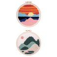 thumbnail image 1 of 2 juegos de s de inicio de con perforaciones, manualidades de DIY con aro de bambú Macarena Punch Embrodiery Starter Kits, 1 of 8