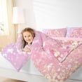 thumbnail image 4 of Feelyou Chic Pink Monogrammed A Bedding Comforter Set, Glitter Mermaid Scale Twin Comforter Sets, Dreamy Princess Cartoon Reversible Bedding Set, Breathable Home Decor, 2pcs, 4 of 8