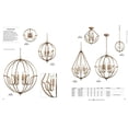 thumbnail image 3 of ELK Lighting Stanton 5 Light Chandelier In Weathered Zinc With Brushed Nickel Accents (11842/5), 3 of 4