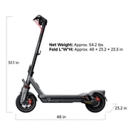 Segway MAX G3 Electric Scooter, 28 mph Max Speed, 50 Miles Max Range, Teens and Adults, Black