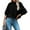 Black, variant on Baqcunre Sweaters For Women Ladies Fall Winter Wool Knit Round Neck High Neck Loose Version Suitable For Daily Work Wear To Party Wear Lohas Time Sweater Crop Tops Fall Outfits Women Trendy Black L