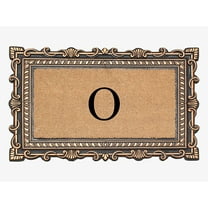 A1HC Natural Rubber & Coir 24x36 Monogrammed Doormat For Front Door, Anti-Shed Treated Durable Doormat for Outdoor Entrance, Heavy Duty, Low Profile, Easy to Clean, Long Lasting Front Porch Entry Rug