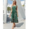thumbnail image 2 of Vestido de verano Vestido midi sin mangas con cuello redondo y estampado floral Zeagoo, 2 of 7