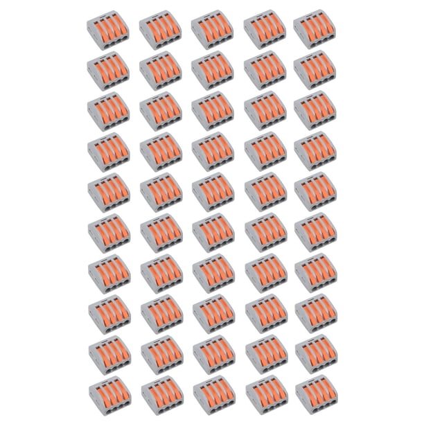 Terminal De Cable, Retardante De Llama 50PCS Conector De Cableado De Empuje Conductor De Cobre Para Control Eléctrico