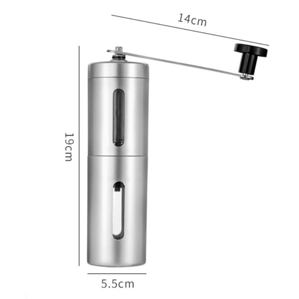 Manual Coffee Grinder - From Extra Course to Ultra Fine Grind, High Grade Conical Ceramic Burr Mill, Brushed Stainless Steel