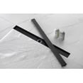 thumbnail image 4 of 32 Inches Linear Shower Drain, 304 Stainless Shower Drain with Removable Cover, Hair Strainer & Leveling Feet for Bathroom, Matte Black, 4 of 8