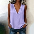 thumbnail image 4 of WRFWUL Womens Cotton Linen Tank Tops Deep V Neck Sleeveless Pleated Vest Loose Fit Solid Summer Casual Tank Shirts, 4 of 7