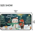 thumbnail image 3 of SKYSONIC Kitchen Rugs,Cute Christmas Snowman Non Slip Washable Cushioned Carpets Polyester AntiFatigue Comfort Porch Floor Mat Doormat Christmas Decoration 39×20 in, 3 of 6
