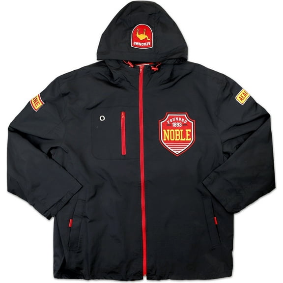Big Boy Shriner Noble Mens Hooded Windbreaker Jacket [Black - 4XL]