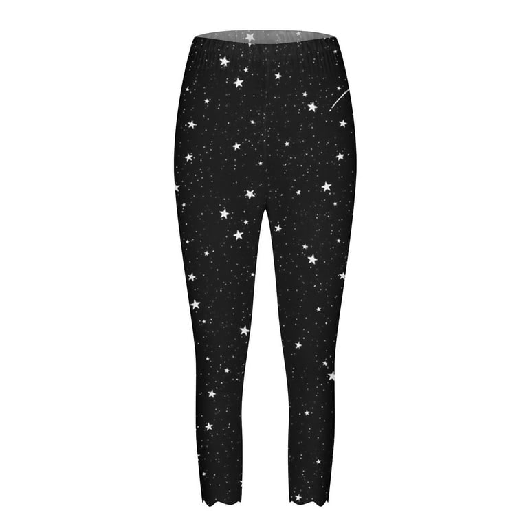 JWZUY Women s Ruffle Hem Yoga Leggings Pants for Gym Sports Pants