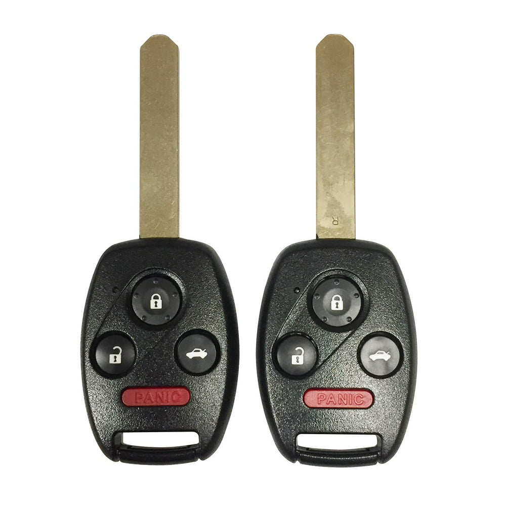 2 New Replacement Uncut Honda Civic Remote Key Fob Keyless Entry