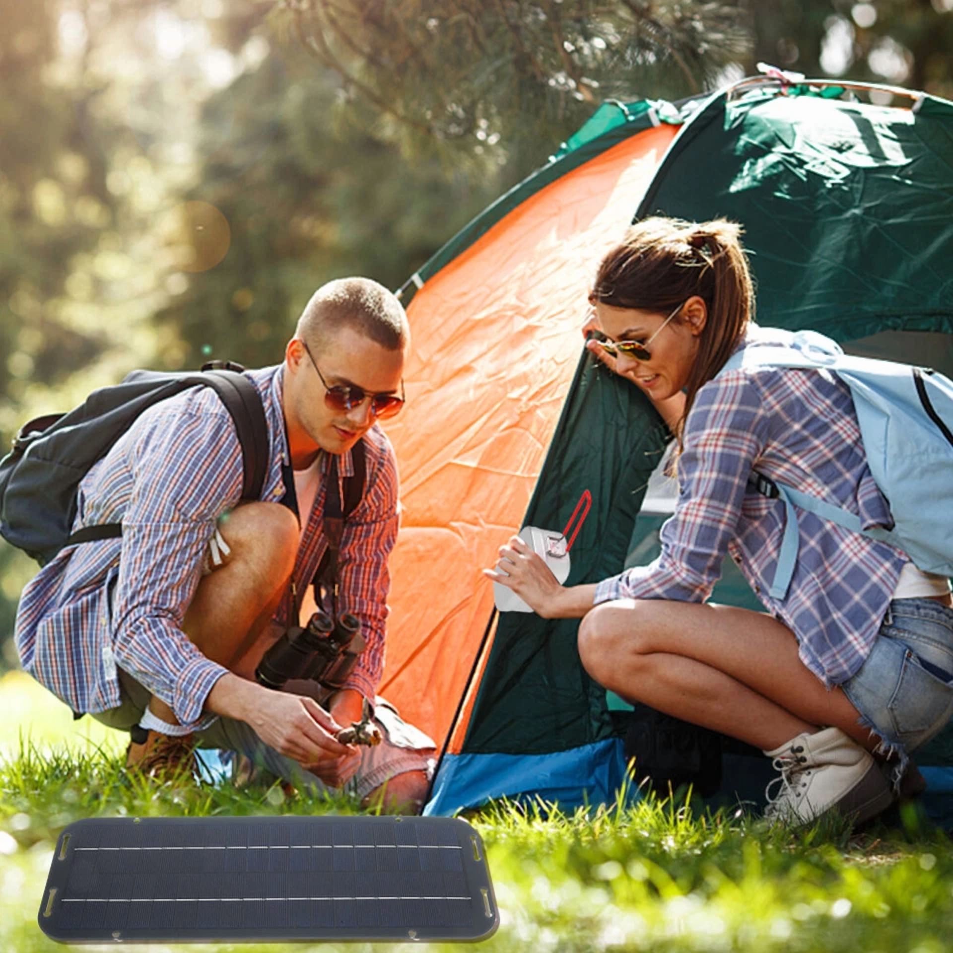 CRESTIN- Solar Charger 30W Portable Flexible Panel For Outdoor Equipment